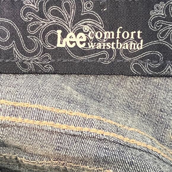 Lee Comfort Waistband Womens Jeans Size 16P Blue Cotton Spandex Straight Leg - Picture 6 of 8